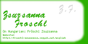 zsuzsanna froschl business card