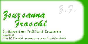 zsuzsanna froschl business card